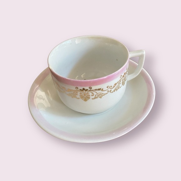 Antique cup and saucer made in Germany. - Picture 2 of 9